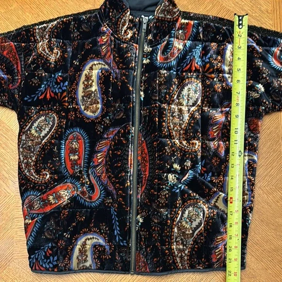 Johnny Was Dolman Quilted Jacket Sezana Velvet Paisley Size XS New